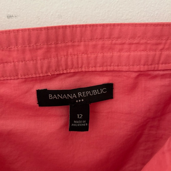 Banana Republic Coral-Pink Button Down Dress - Picture 2 of 11